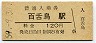 阪和線・百舌鳥駅(120円券・昭和59年)