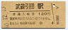 五日市線・武蔵引田駅(120円券・昭和60年)1084
