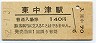 日豊本線・東中津駅(140円券・昭和62年)