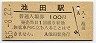 根室本線・池田駅(100円券・昭和55年)5861