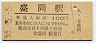 55-5-5★東北本線・盛岡駅(100円券・昭和55年)01698
