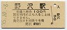 磐越西線・野沢駅(100円券・昭和55年)