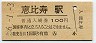 山手線・恵比寿駅(100円券・昭和56年)