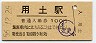 八高線・用土駅(100円券・昭和56年)