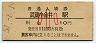 中央本線・武蔵小金井駅(10円券・昭和51年・小児)