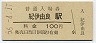 紀勢本線・紀伊由良駅(100円券・昭和56年)