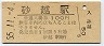 羽越本線・砂越駅(100円券・昭和55年)