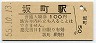 羽越本線・坂町駅(100円券・昭和55年)