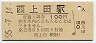 三セク化★信越本線・西上田駅(100円券・昭和55年)