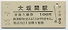 肥薩線・大坂間駅(100円券・昭和55年)