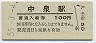 三セク化★伊田線・中泉駅(100円券・昭和55年)0026