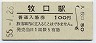 豊肥本線・牧口駅(100円券・昭和55年)0019
