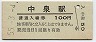三セク化★伊田線・中泉駅(100円券・昭和55年)0027
