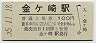 東北本線・金ヶ崎駅(100円券・昭和55年)