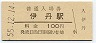 最終額面★福知山線・伊丹駅(100円券・昭和55年)