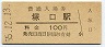 最終額面★福知山線・塚口駅(100円券・昭和55年)