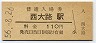 東海道本線・西大路駅(110円券・昭和56年)