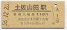 土讃本線・土佐山田駅(110円券・昭和56年)