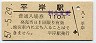 根室本線・平岸駅(110円券・昭和57年)0384