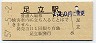 伯備線・足立駅(110円券・昭和57年)
