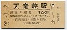 飯田線・天竜峡駅(120円券・昭和59年)