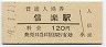 三セク化★信楽線・信楽駅(120円券・昭和59年)