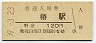 紀勢本線・椿駅(120円券・昭和59年)