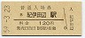 紀勢本線・紀伊田辺駅(120円券・昭和59年)