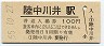 山田線・陸中川井駅(100円券・昭和55年)