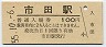 飯田線・市田駅(100円券・昭和55年)