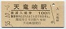 飯田線・天竜峡駅(100円券・昭和55年)