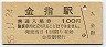 三セク化★二俣線・金指駅(100円券・昭和55年)