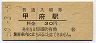 中央本線・甲府駅(30円券・昭和50年)