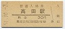 桜井線・高田駅(30円券・昭和51年)
