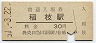 東海道本線・稲枝駅(30円券・昭和51年)