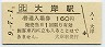 記念券★室蘭本線・大岸駅(160円券・平成9年)