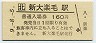 記念券★根室本線・新大楽毛駅(160円券・平成9年)