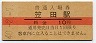 和歌山線・笠田駅(10円券・昭和40年)