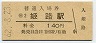 JR日付★山陽本線・姫路駅(140円券・昭和62年)
