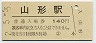 奥羽本線・山形駅(140円券・平成2年)