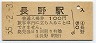 信越本線・長野駅(100円券・昭和55年)