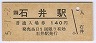 徳島線・石井駅(140円券・平成5年)