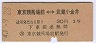 東京印刷・赤地紋★東京競馬場前⇔武蔵小金井(昭和43年・2等30円)